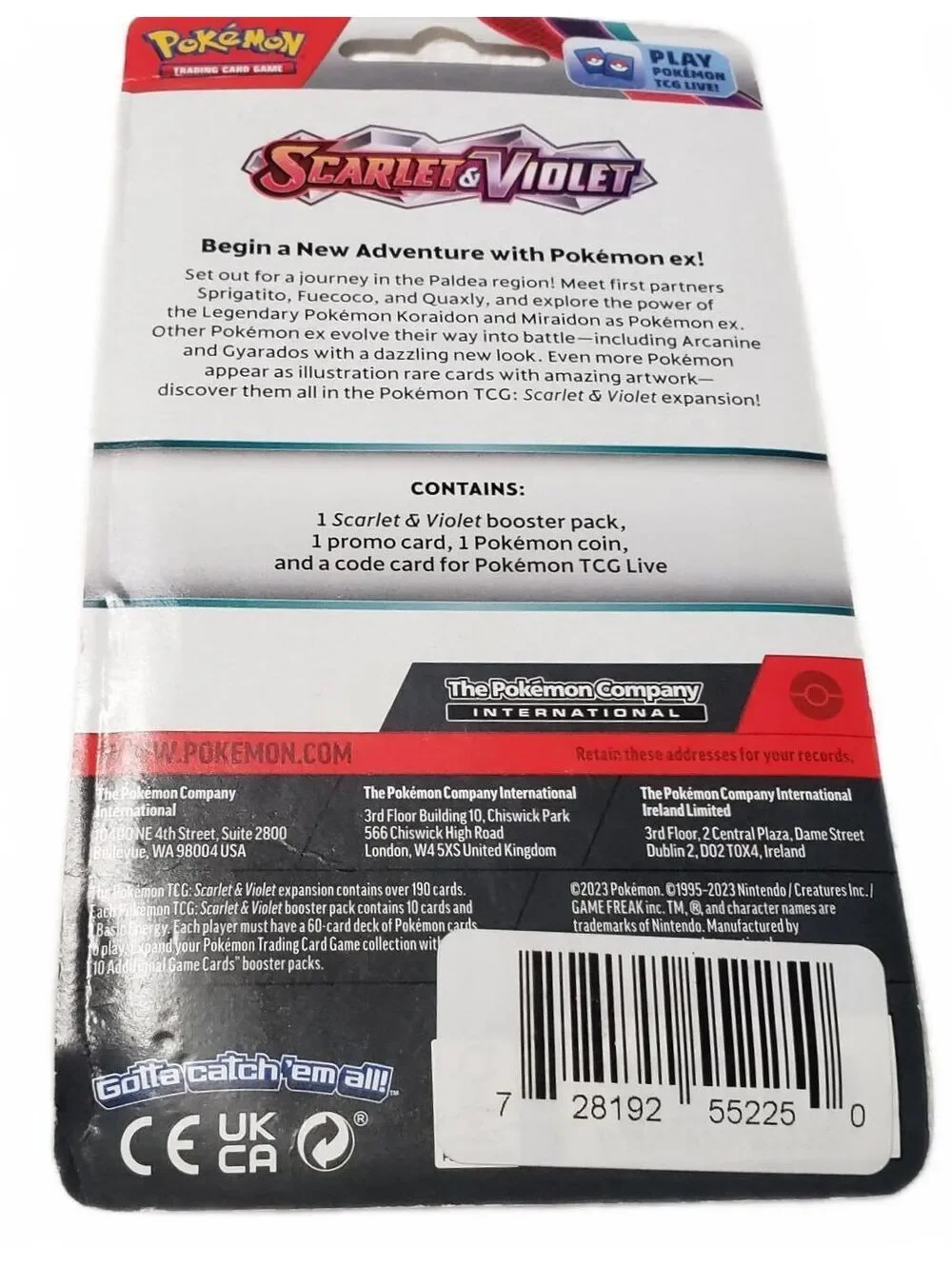 Pokémon TCG Scarlet & Violet Blister 2023 – Sealed Promo & Coin, Storage Wear